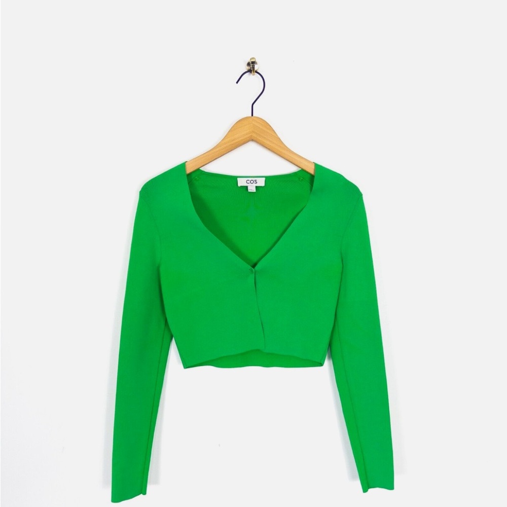 Cos Cardigan 
Size Medium 
Barely Worn
Button close 
Green